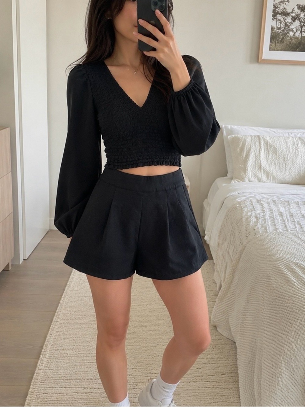 Dynamite Balloon Sleeve Top + Shorts Set
